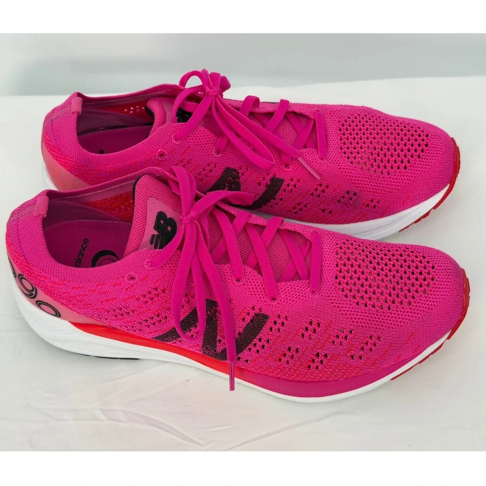 New Balance 890v7 Pink Knit Running Shoes W890PO7 11 Athletic Sneakers 14-07